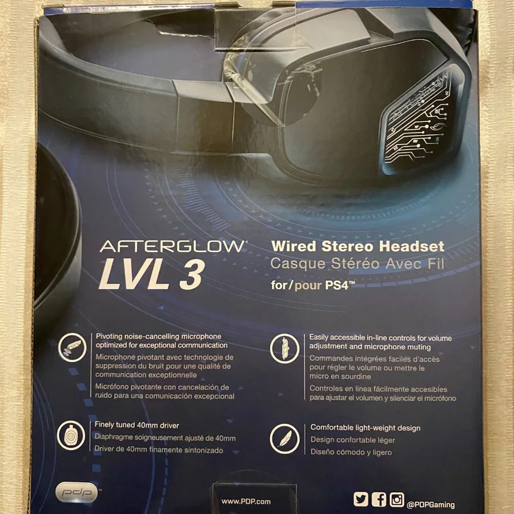 PLAYSTATION 4 AFTERGLOW LVL 3 WIRED HEADSET